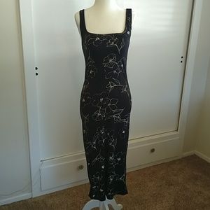 Billabong flower print black dress